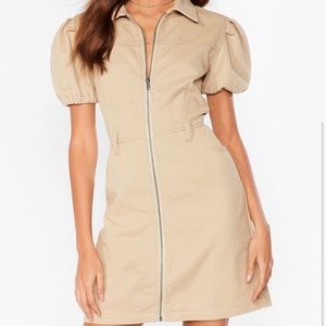 Puff sleeve mini dress